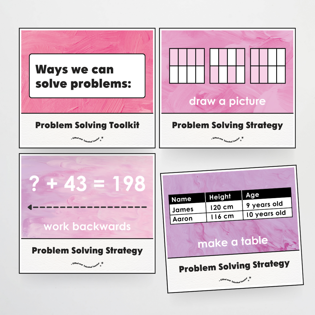 Upper Grades Problem Solving Strategy Toolkit - Sea Life Classroom Decor