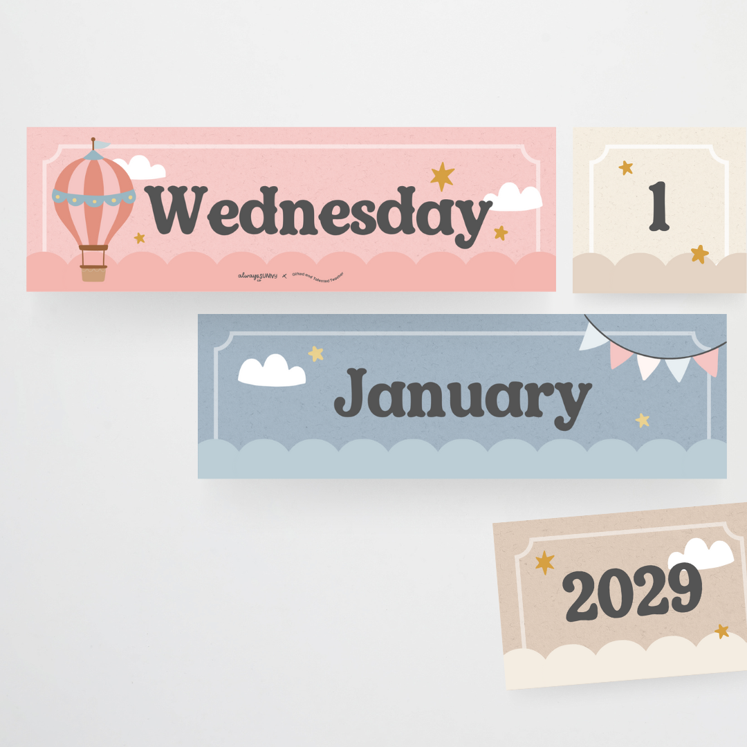 Flip Calendar - Little Circus Classroom Decor