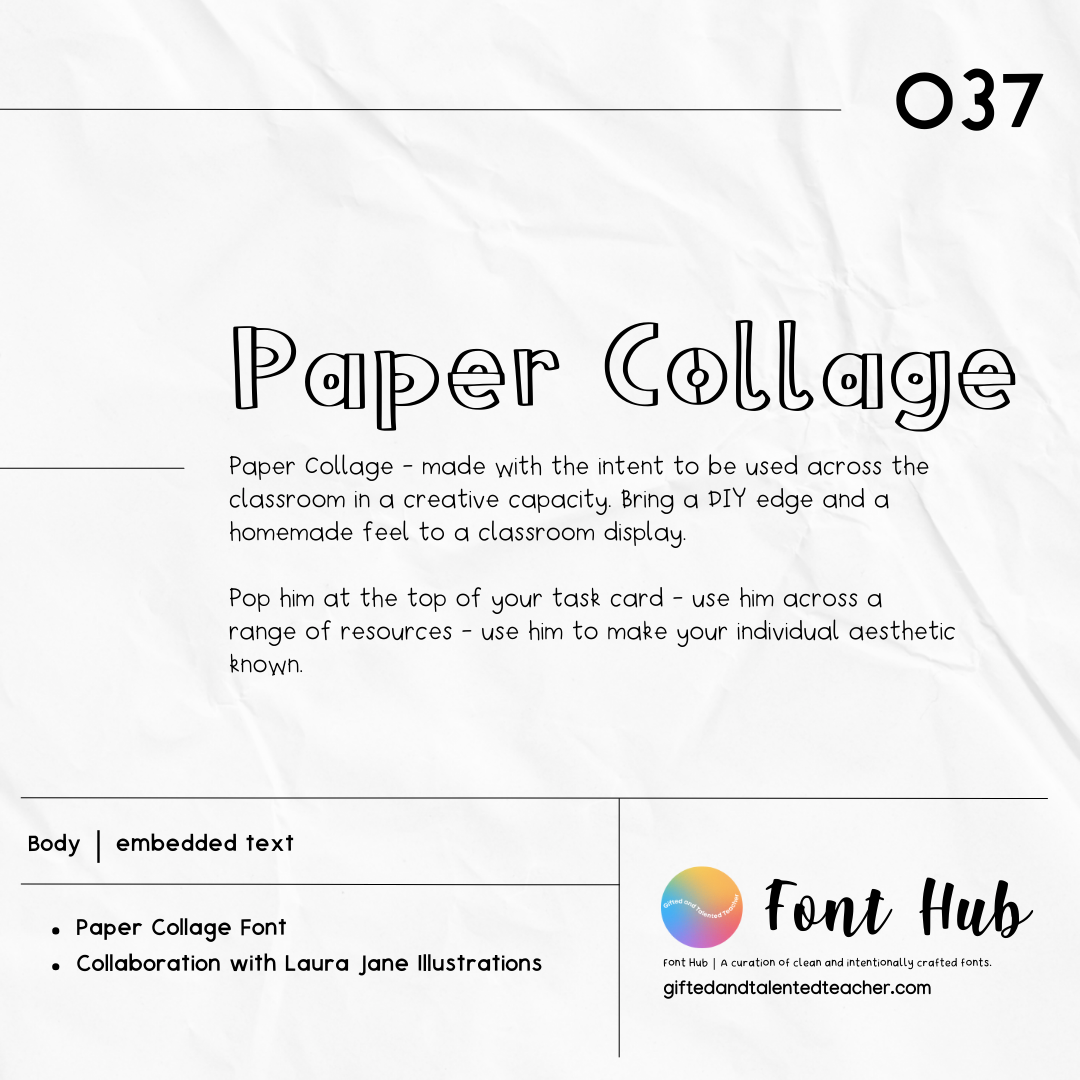 Paper Collage - GT Font x Laura Jane Illustrations