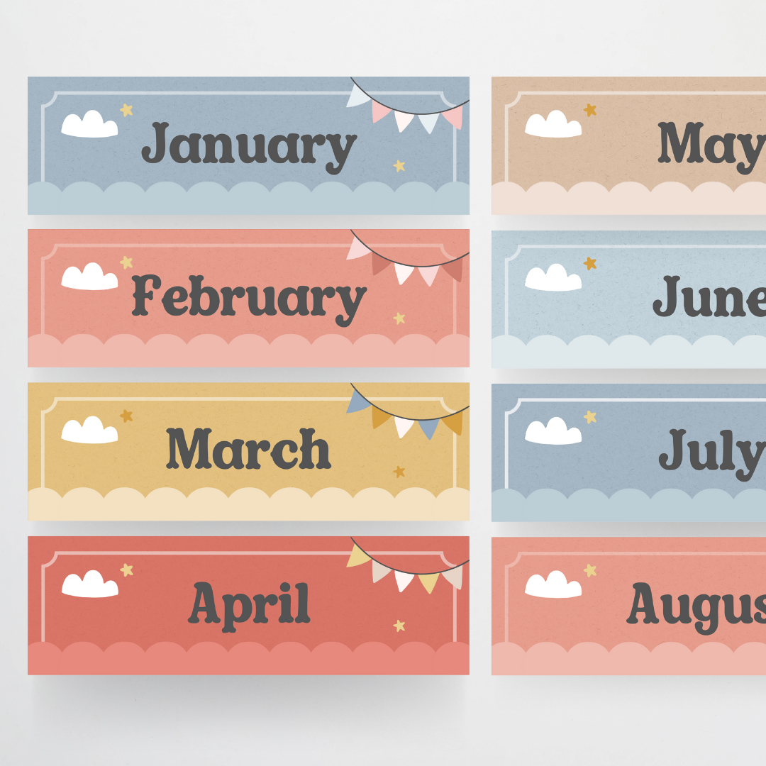 Flip Calendar - Little Circus Classroom Decor