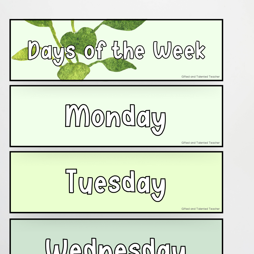 Days and Months - Boho Botanical Classroom Decor - Teacher Resources & Classroom Decor