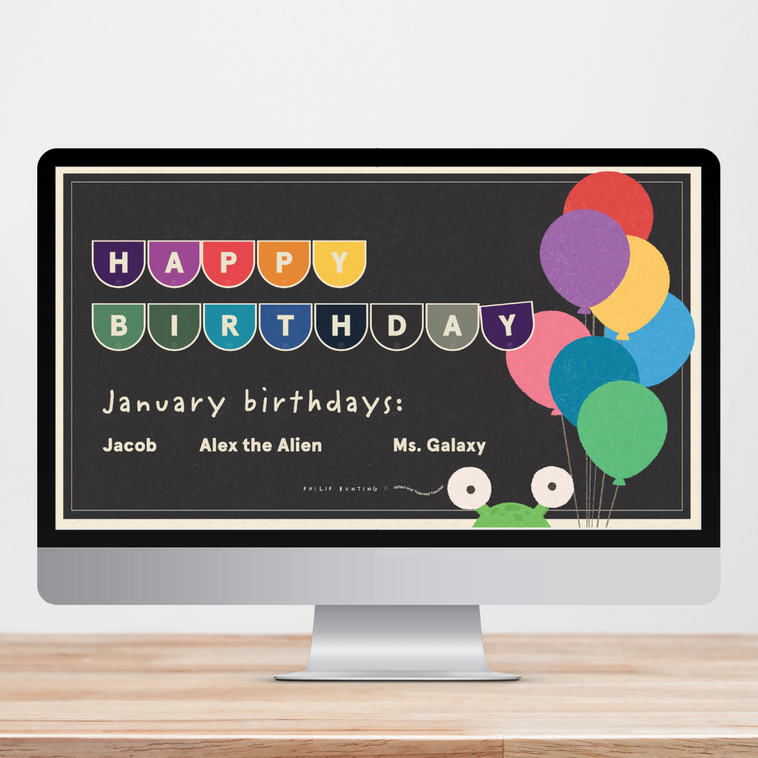 Philip Bunting: Digital Slides - Watch this Space Classroom Decor