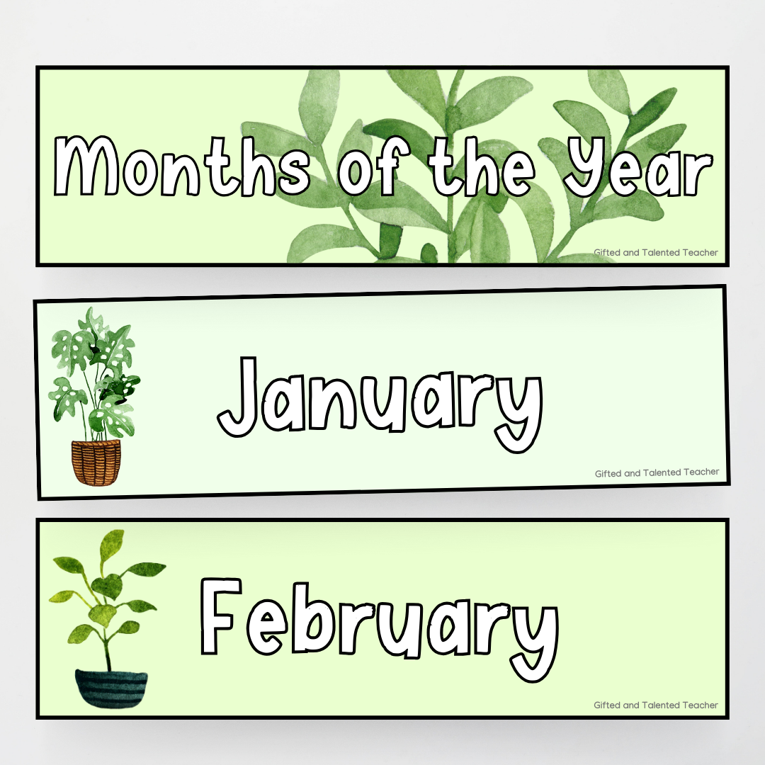 Days and Months - Boho Botanical Classroom Decor - Teacher Resources & Classroom Decor