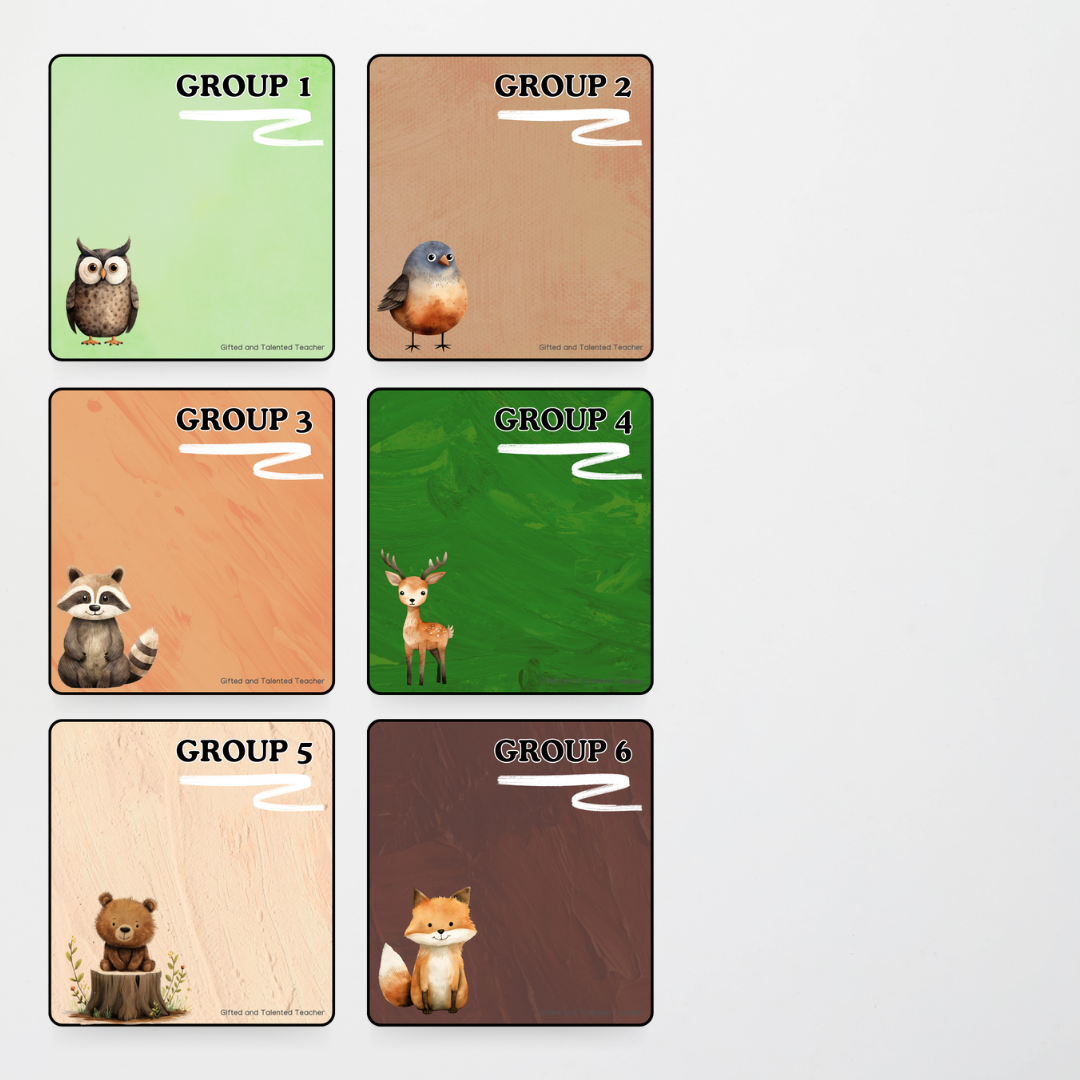 Groups / Magazine / Book Tub Labels - Woodland Classroom Decor - Teacher Resources & Classroom Decor