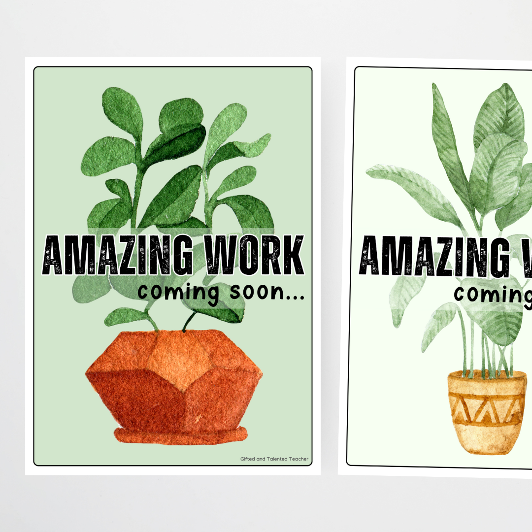 Amazing Work Posters - Boho Botanical Classroom Decor - Teacher Resources & Classroom Decor