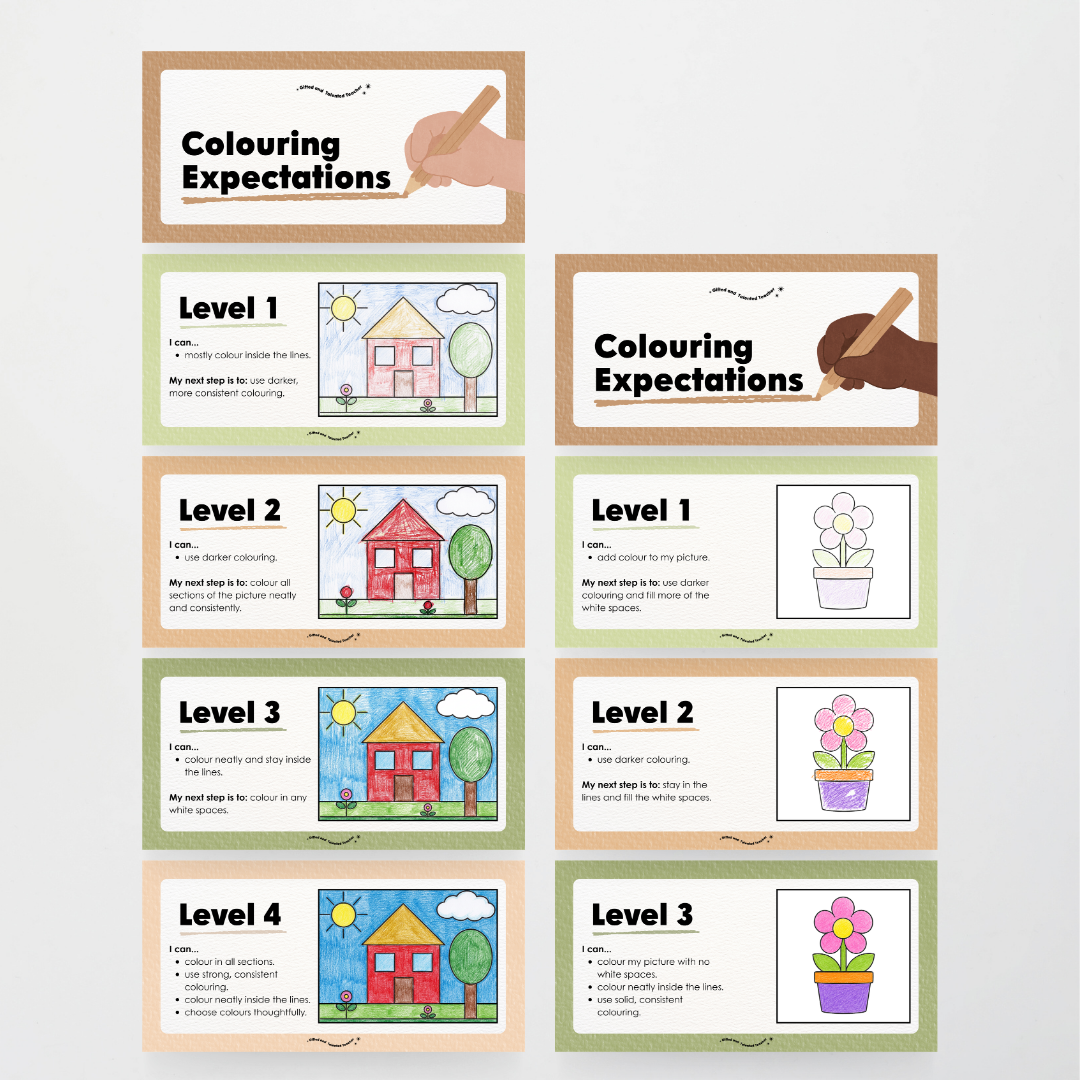Colouring / Coloring Expectations Classroom Wall Display - Woodland Classroom Decor