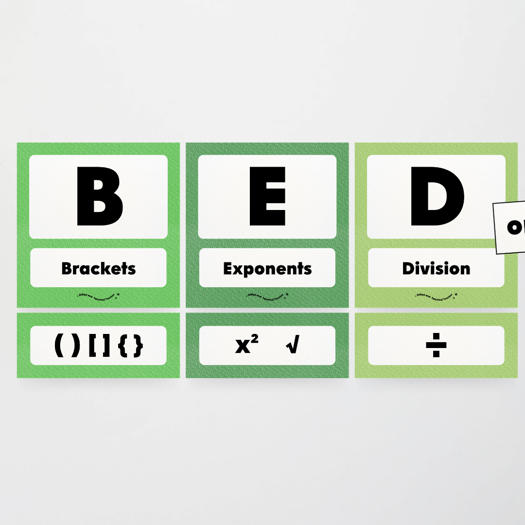 BEDMAS Order of Operations - Leafy Greens Classroom Decor - Teacher Resources & Classroom Decor
