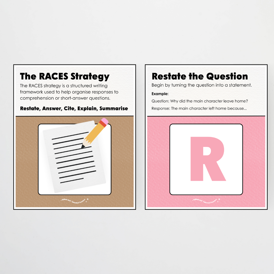RACES Writing Strategy Poster Set - Farmers Market Classroom Decor - Teacher Resources & Classroom Decor