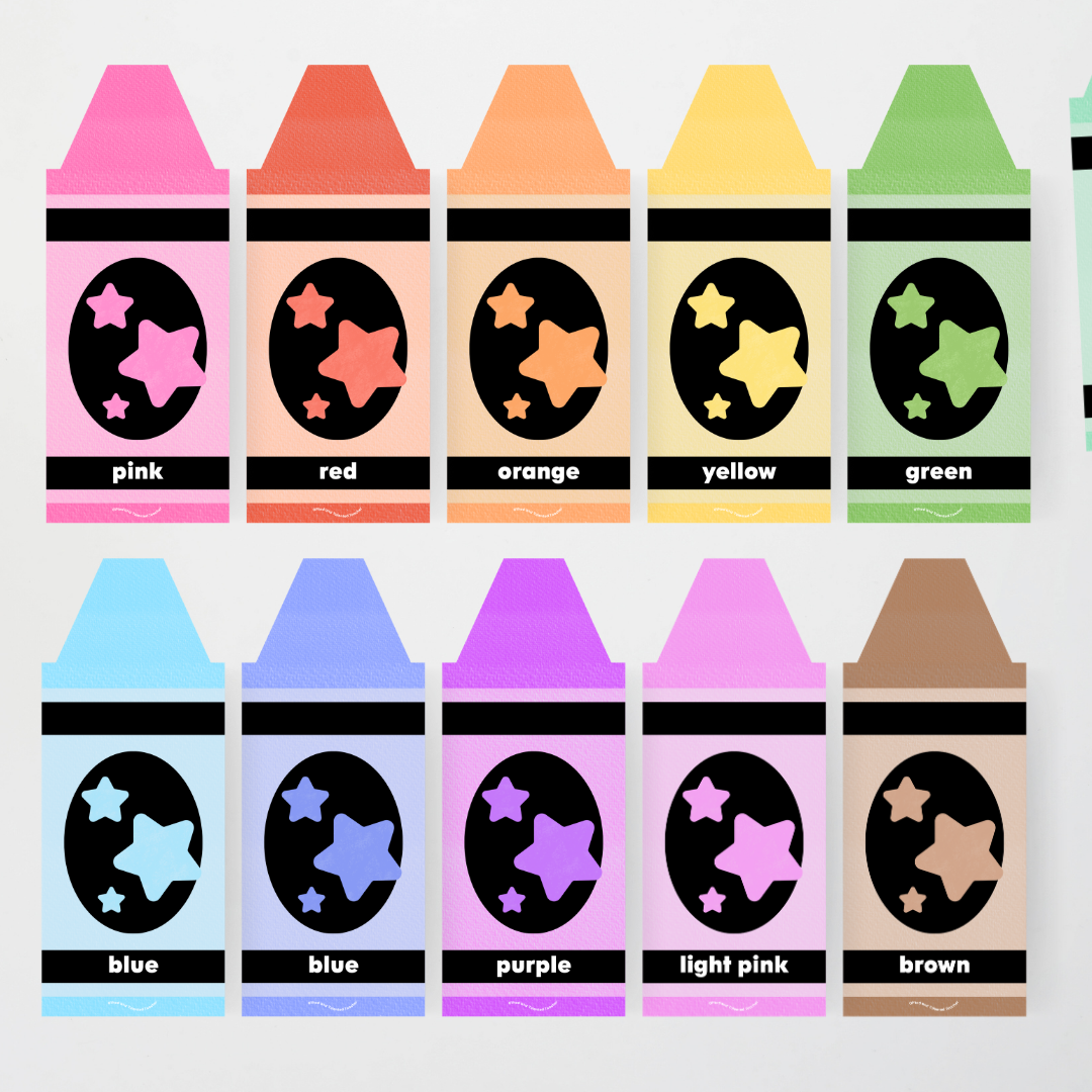 Crayon Colour/Color Posters - Rainbow Classroom Decor