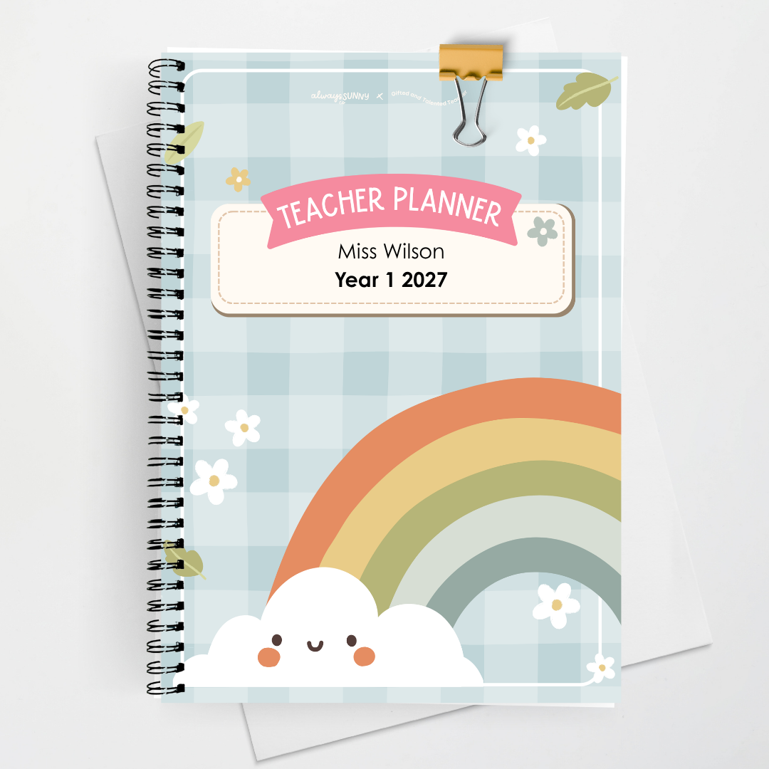 2027 Weekly Teacher Planner: Rainbow Garden - Farmers Market Classroom Decor