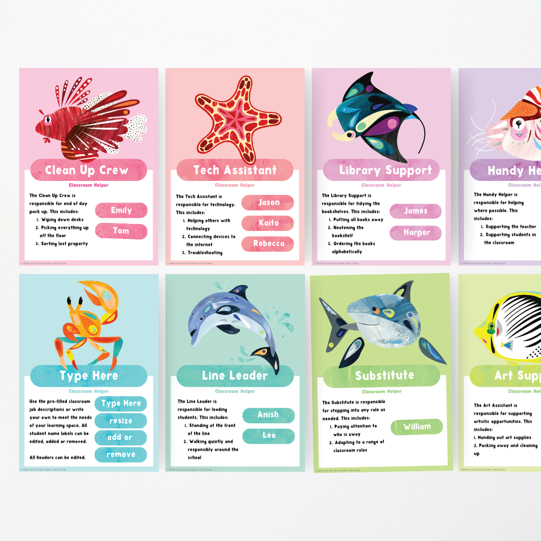 x Pete Cromer - Sea Life Classroom Decor (Upper Grades) Bundle - Teacher Resources & Classroom Decor