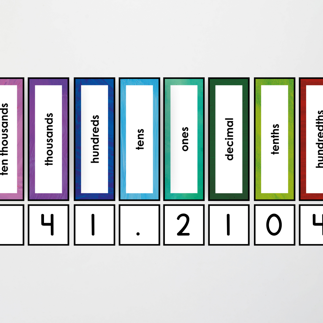 Place Value Card Display - Insect Life Classroom Decor