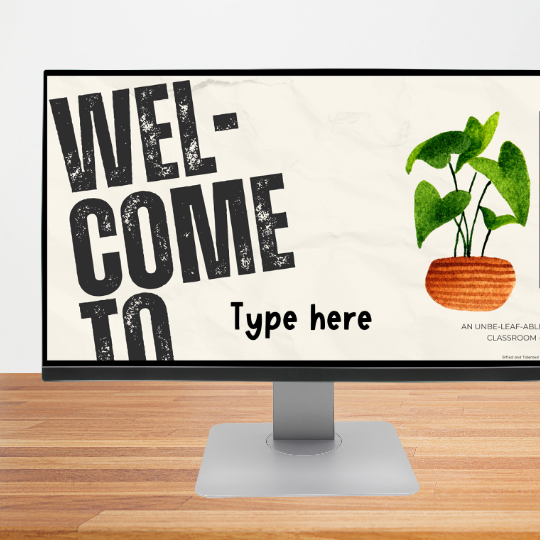 Digital Slides - Boho Botanical Classroom Decor - Teacher Resources & Classroom Decor