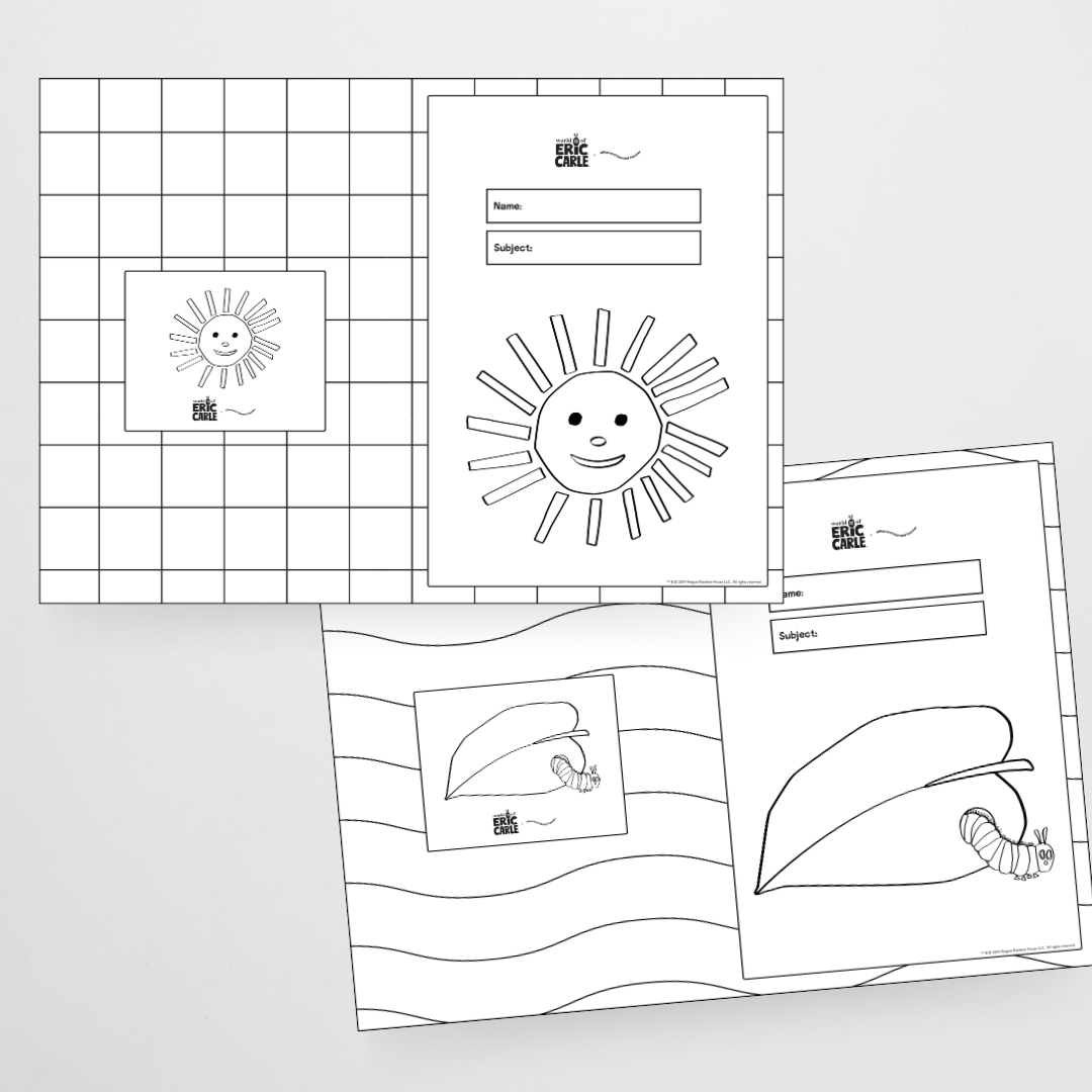 A3 Wrap Around Line Art Book Covers - The Very Hungry Caterpillar™ - Teacher Resources & Classroom Decor