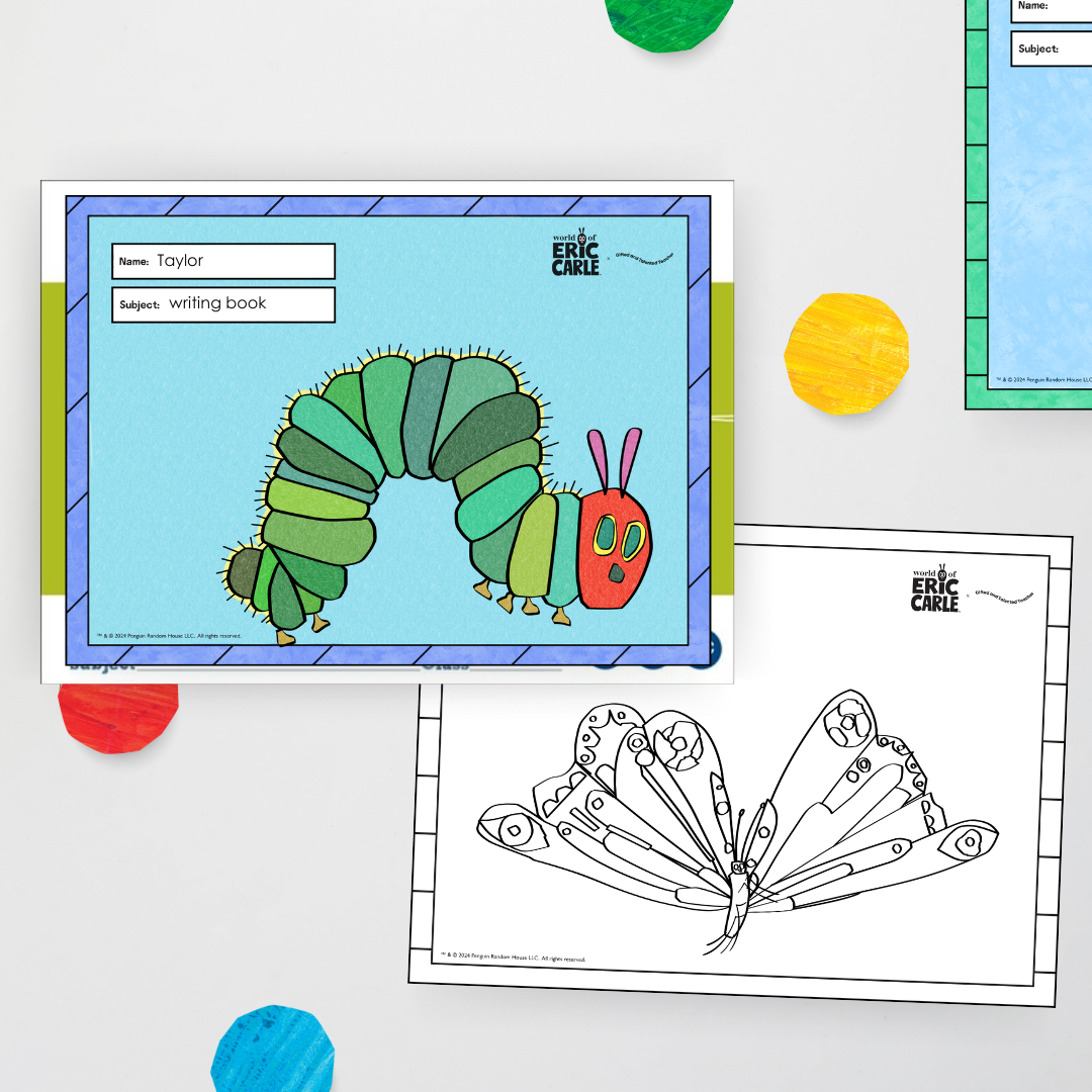 B5 Line Art Book Covers - The Very Hungry Caterpillar™ - Teacher Resources & Classroom Decor