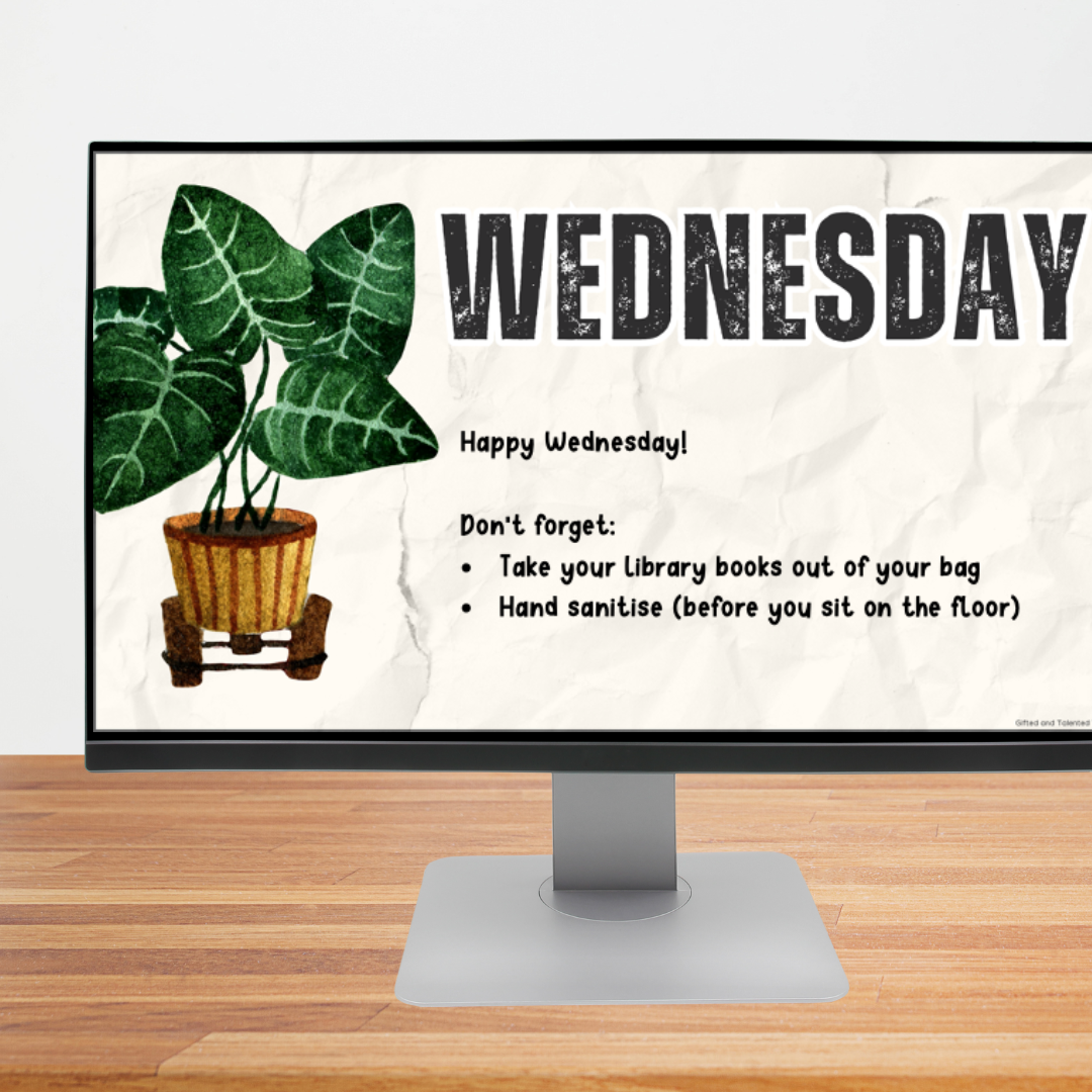 Digital Slides - Boho Botanical Classroom Decor - Teacher Resources & Classroom Decor