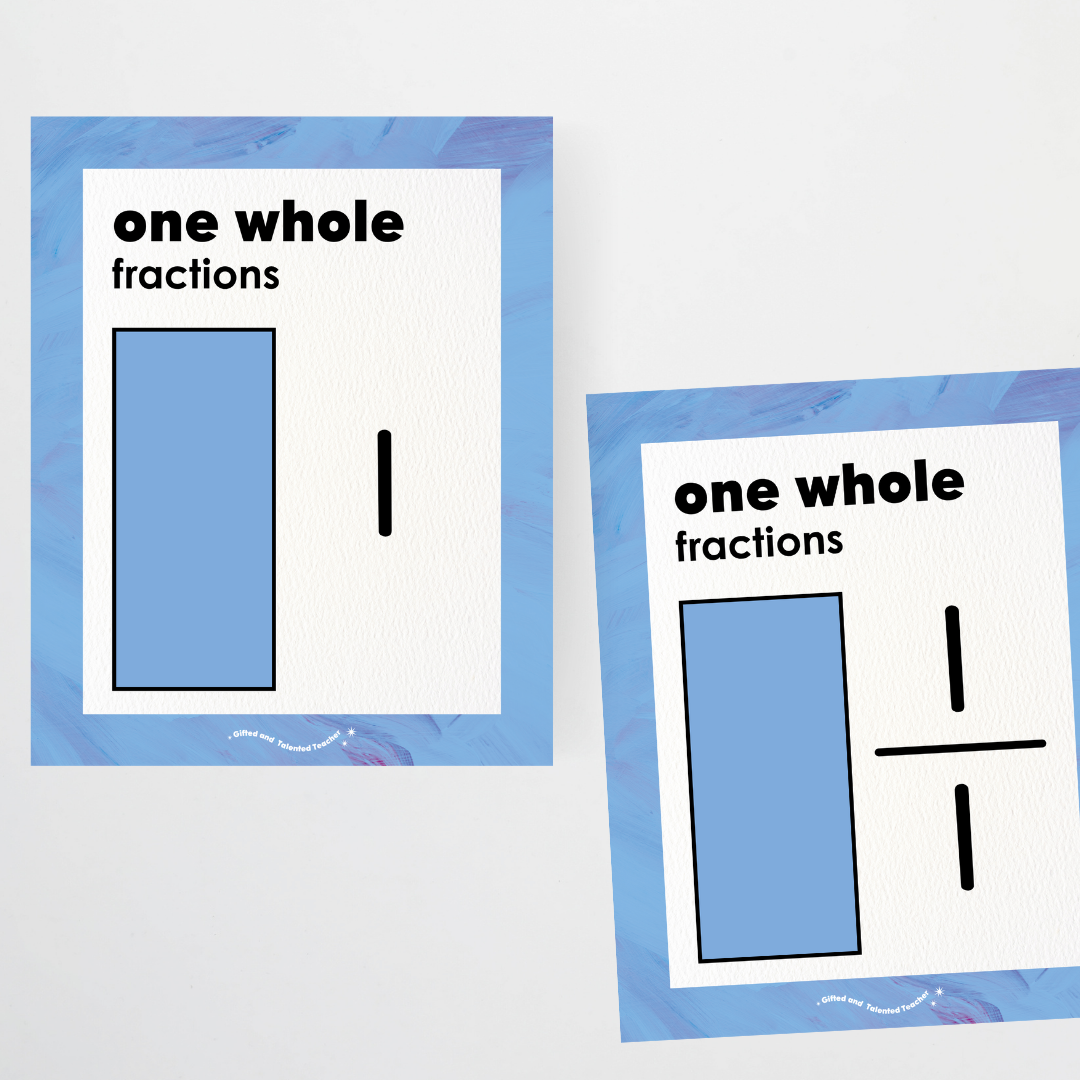 Fractions Posters Wall Display Resource - Sea Life Classroom Decor