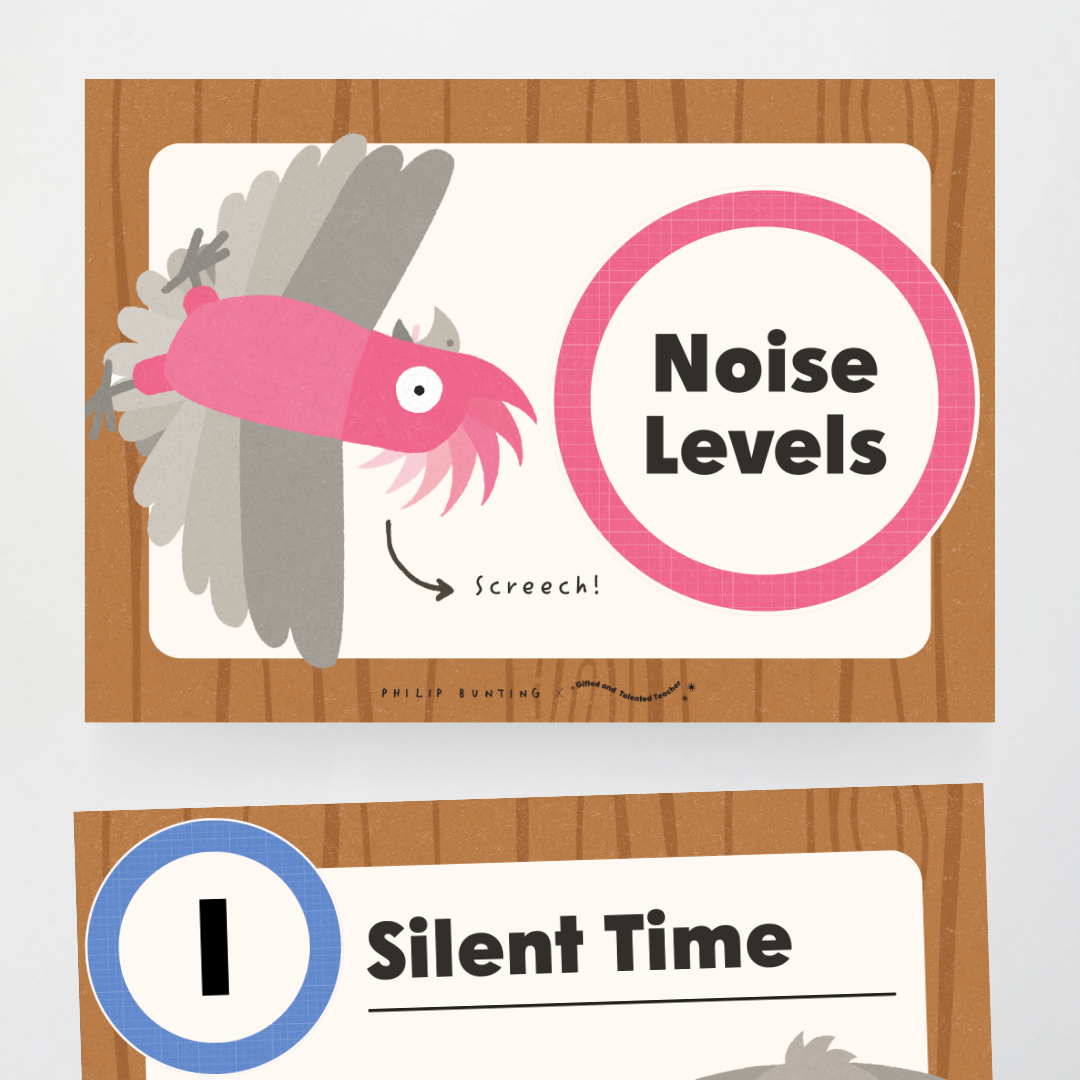 Philip Bunting: Noise Levels - Back to School Classroom Decor