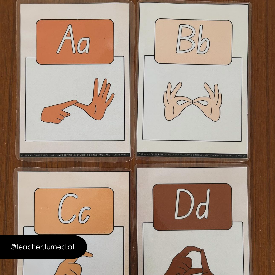 Livi Creations Studio: Auslan Alphabet Posters (Lower Grades) - Auslan Classroom Decor - Teacher Resources & Classroom Decor