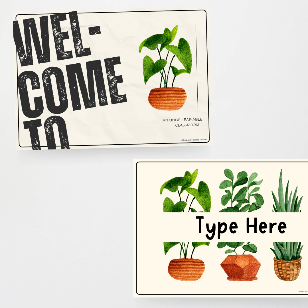 Welcome Door Display - Boho Botanical Classroom Decor - Teacher Resources & Classroom Decor