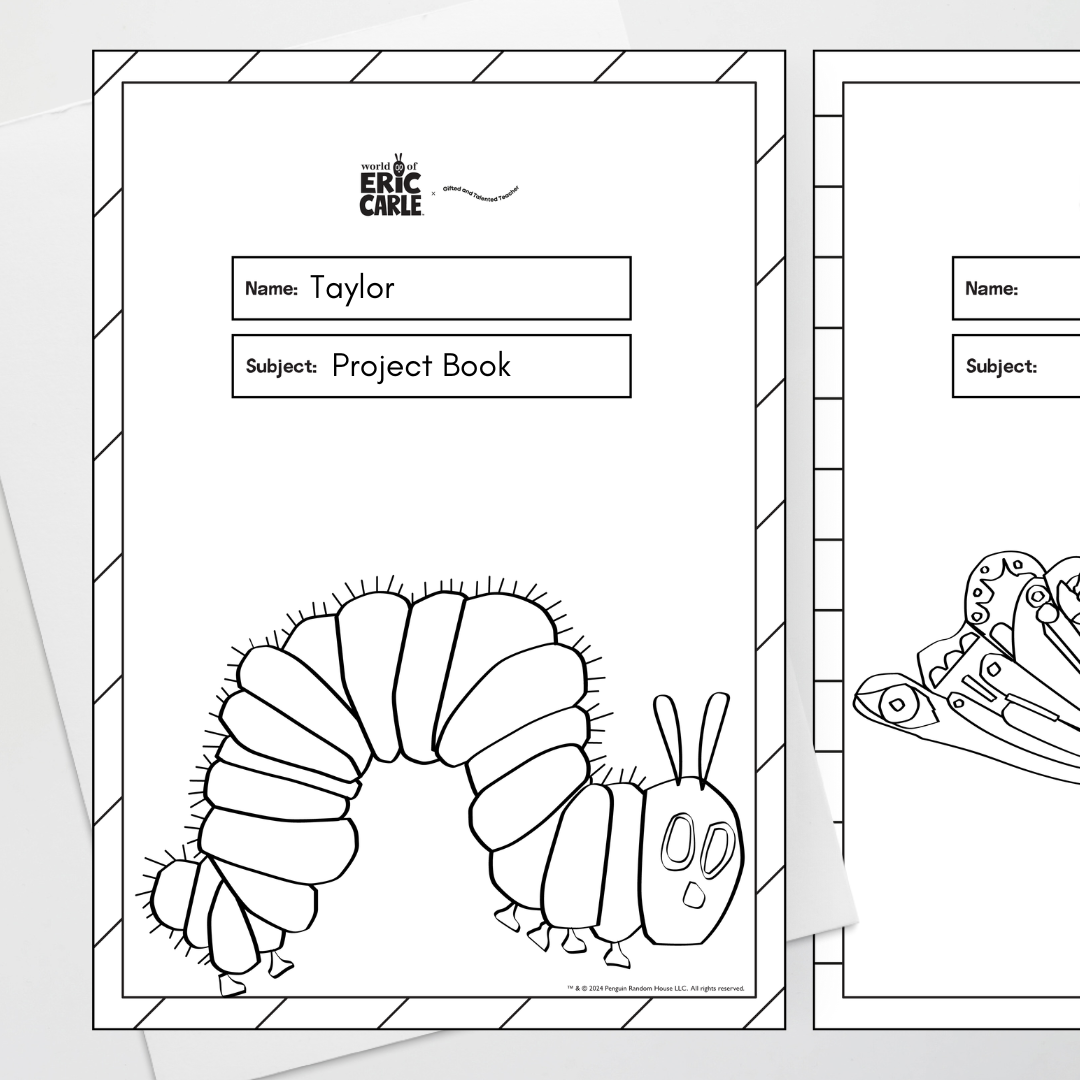 B5 Line Art Book Covers - The Very Hungry Caterpillar™ - Teacher Resources & Classroom Decor