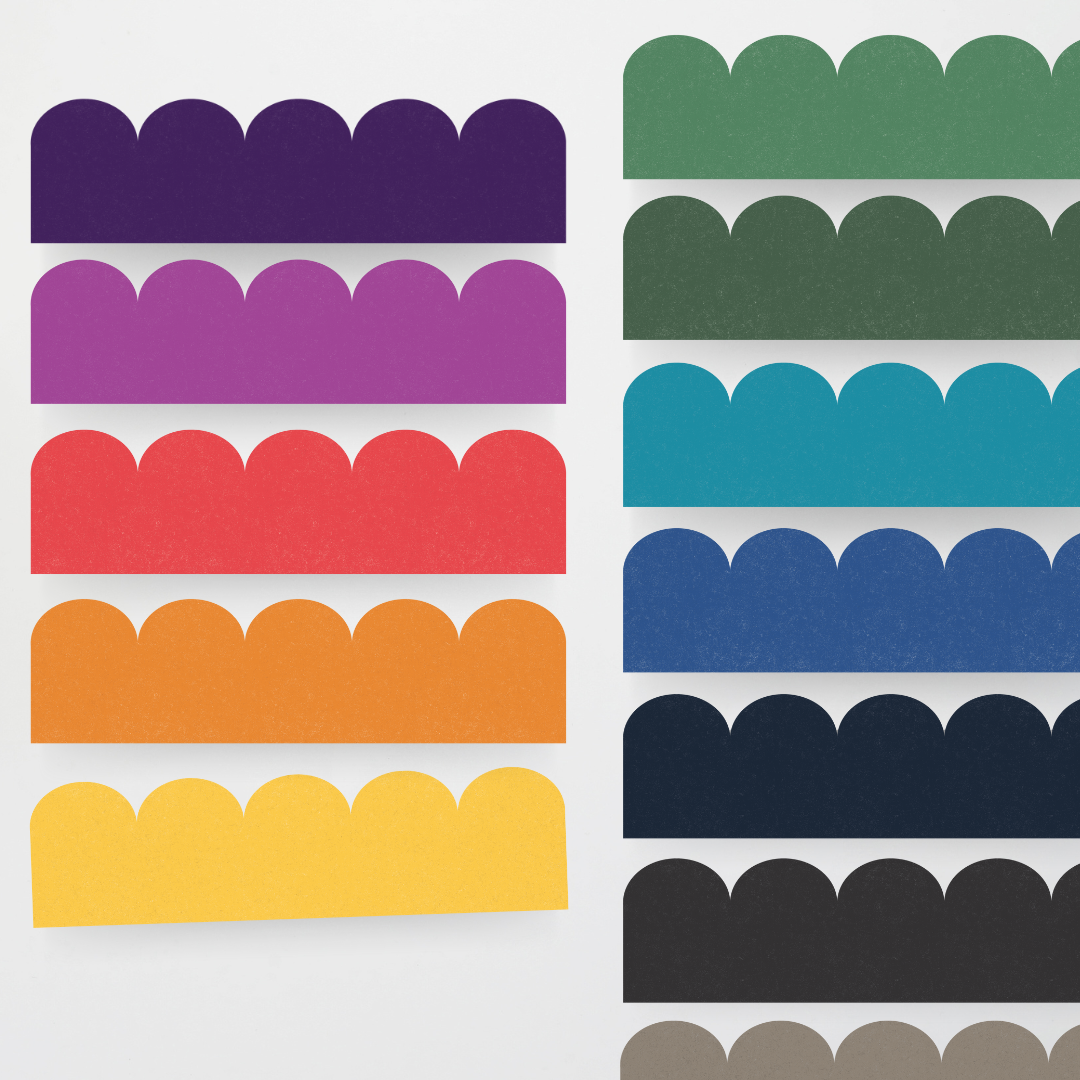 Philip Bunting: Grid and Scallop Edge Border Set - Watch this Space Classroom Decor