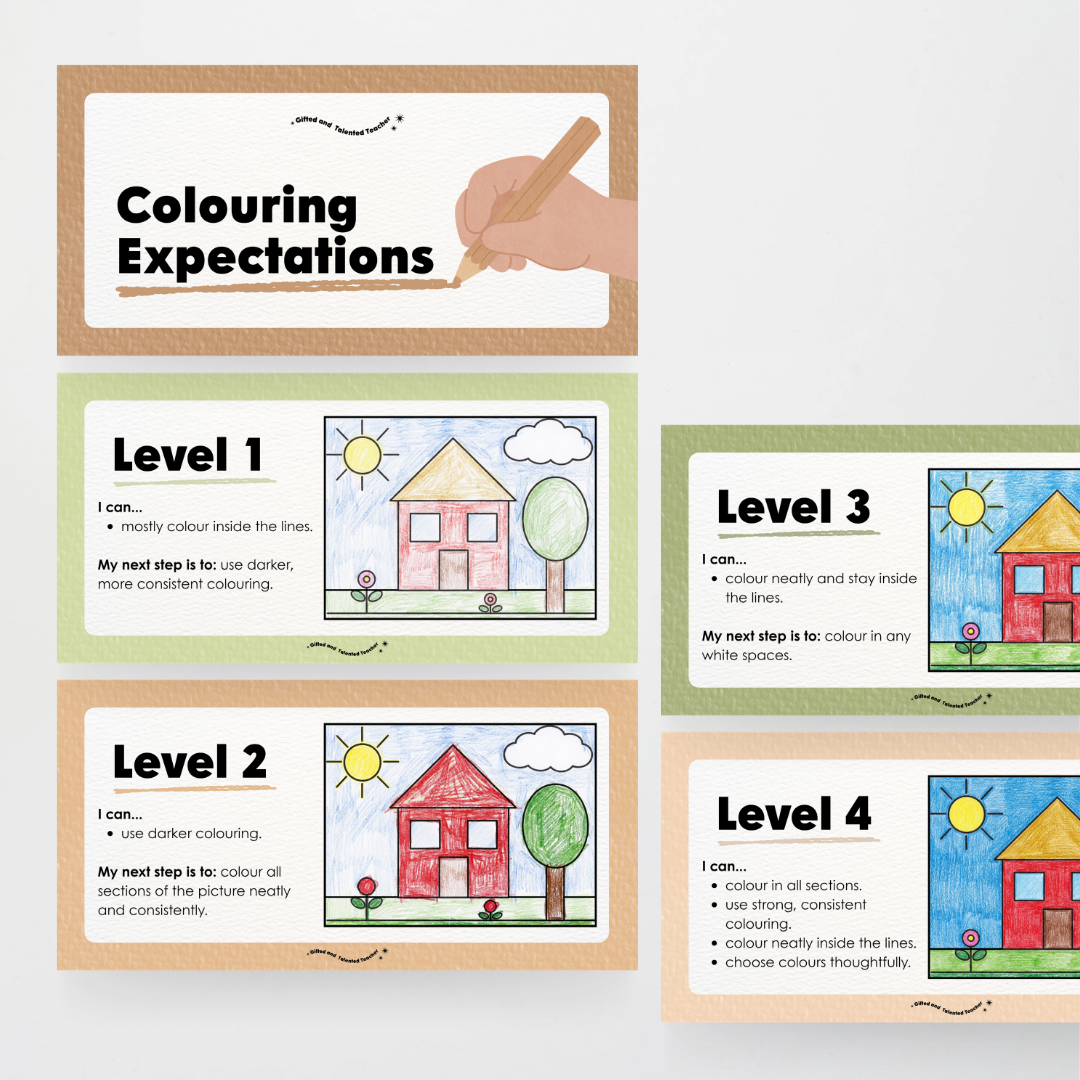 Colouring / Coloring Expectations Classroom Wall Display - Woodland Classroom Decor