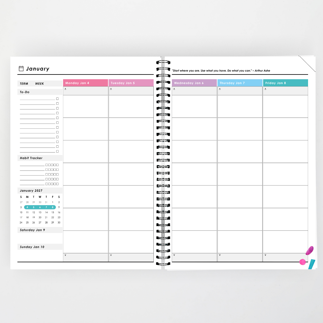 x Pete Cromer 2027 Weekly Teacher Planner: Humpback Whale - Sea Life Classroom Decor