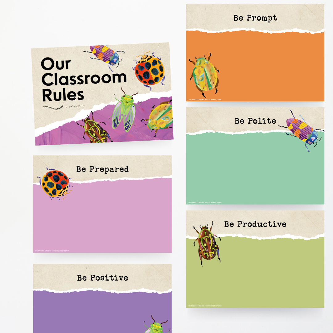 x Pete Cromer - Insect Life Classroom Decor (Upper Grades) Bundle - Teacher Resources & Classroom Decor