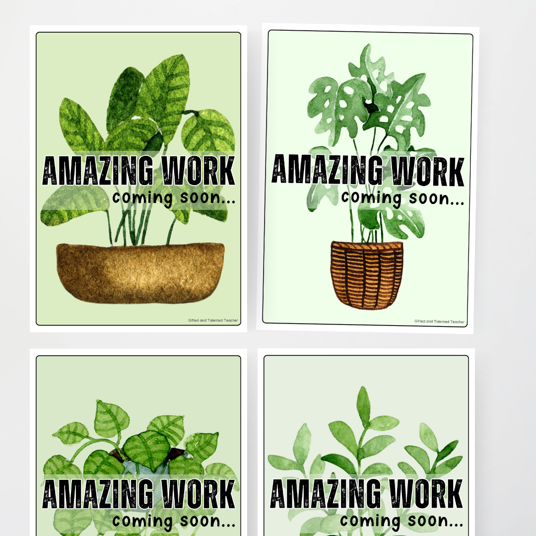 Amazing Work Posters - Boho Botanical Classroom Decor - Teacher Resources & Classroom Decor
