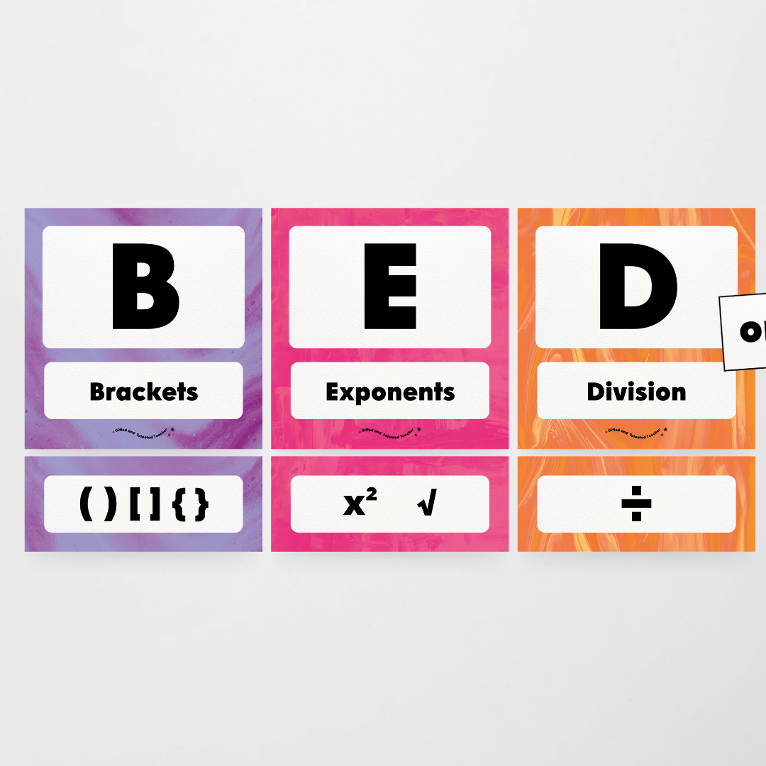 BEDMAS Order of Operations - Australian Fauna and Flora Classroom Decor - Teacher Resources & Classroom Decor