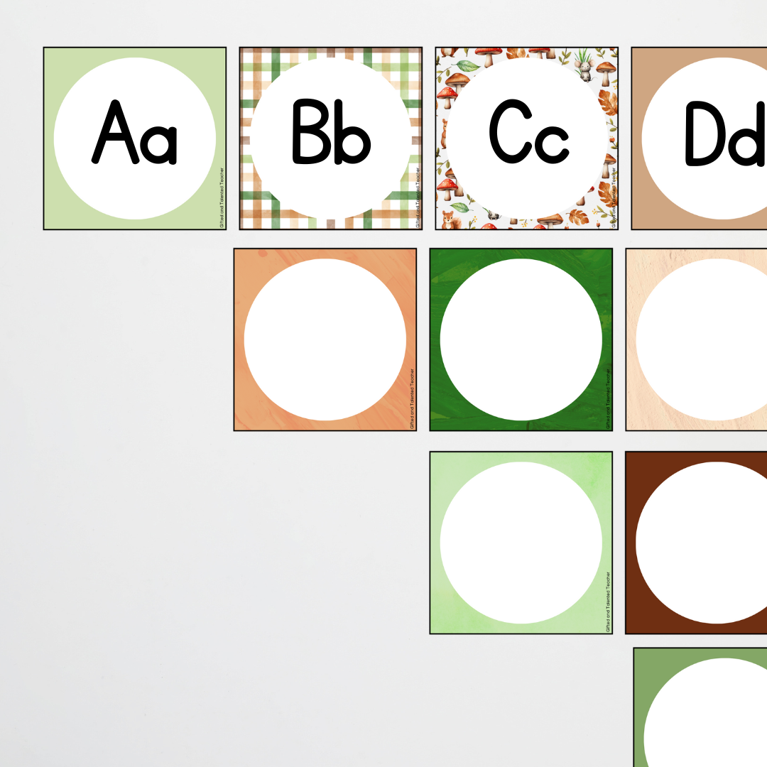 Square Tiles - Woodland Classroom Decor - Teacher Resources & Classroom Decor