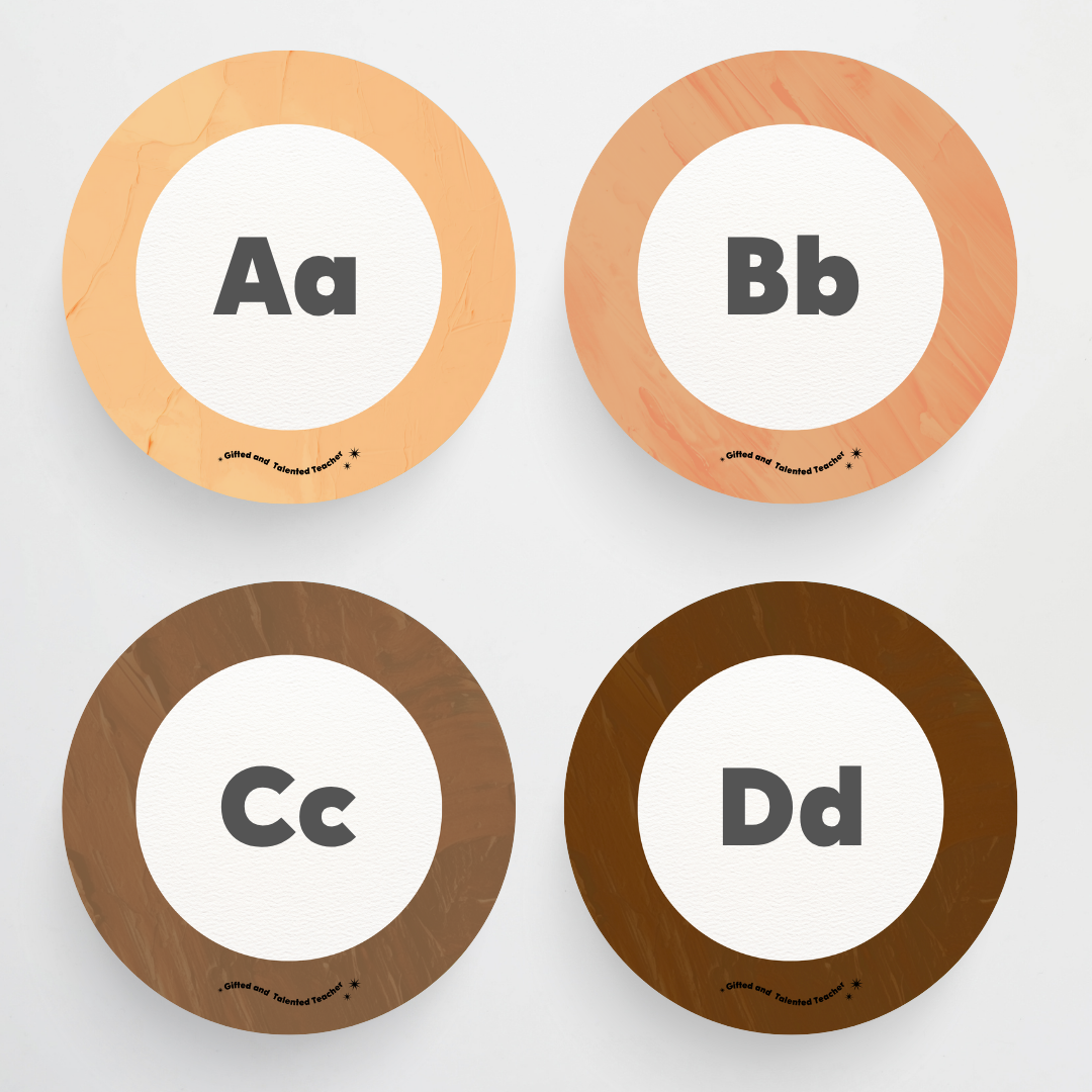 Circle Labels - Neutral Classroom Decor