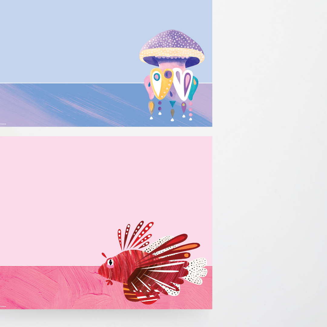 Pete Cromer: A4 Labels - Sea Life Collection