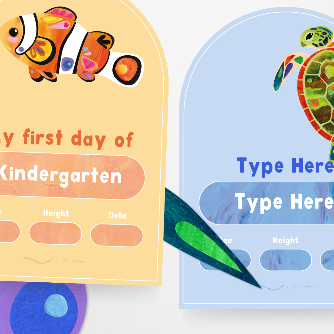 Pete Cromer: First Day/Last Day of School - Sea Life Collection