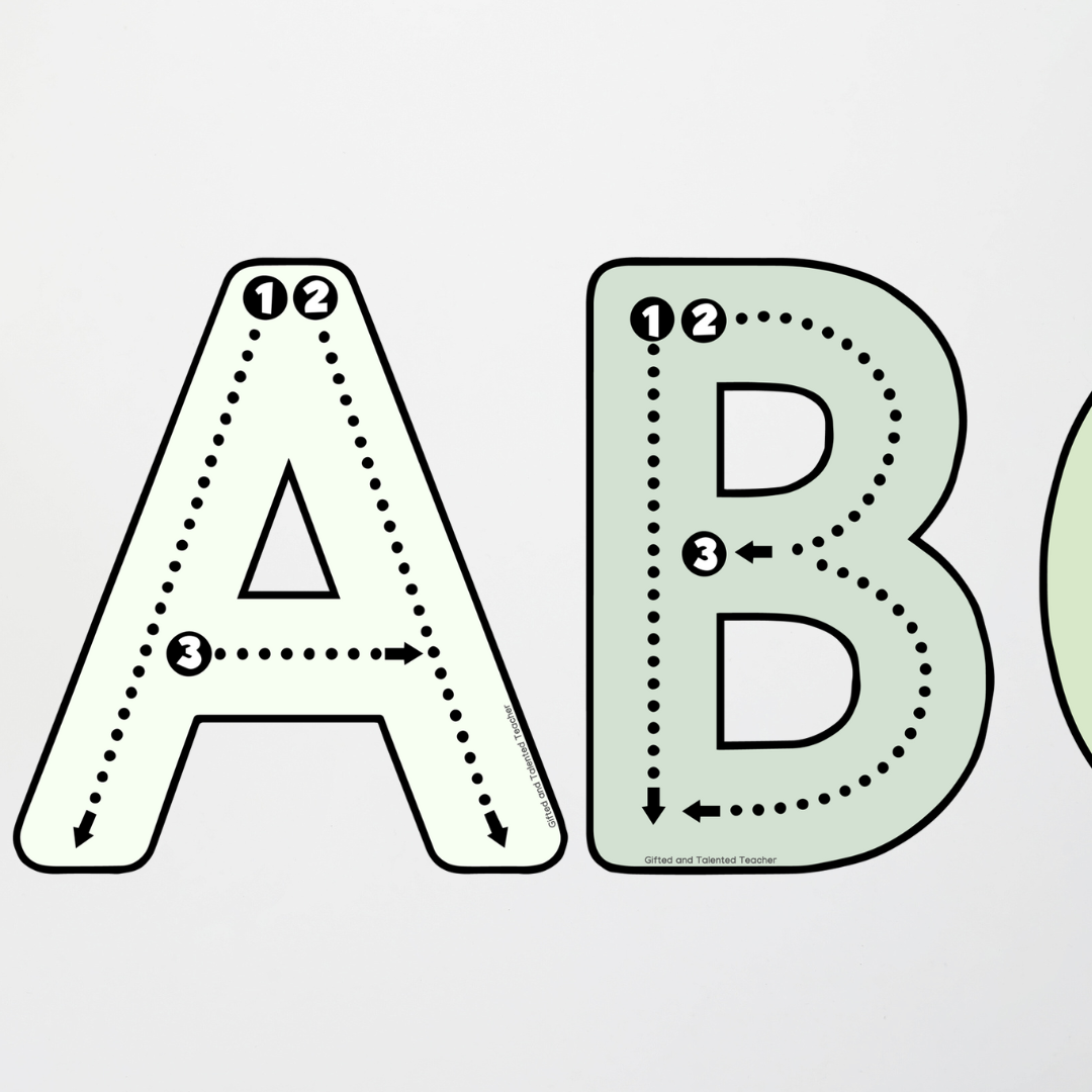 Tracing Letters and Numbers - Boho Botanical Classroom Decor - Teacher Resources & Classroom Decor