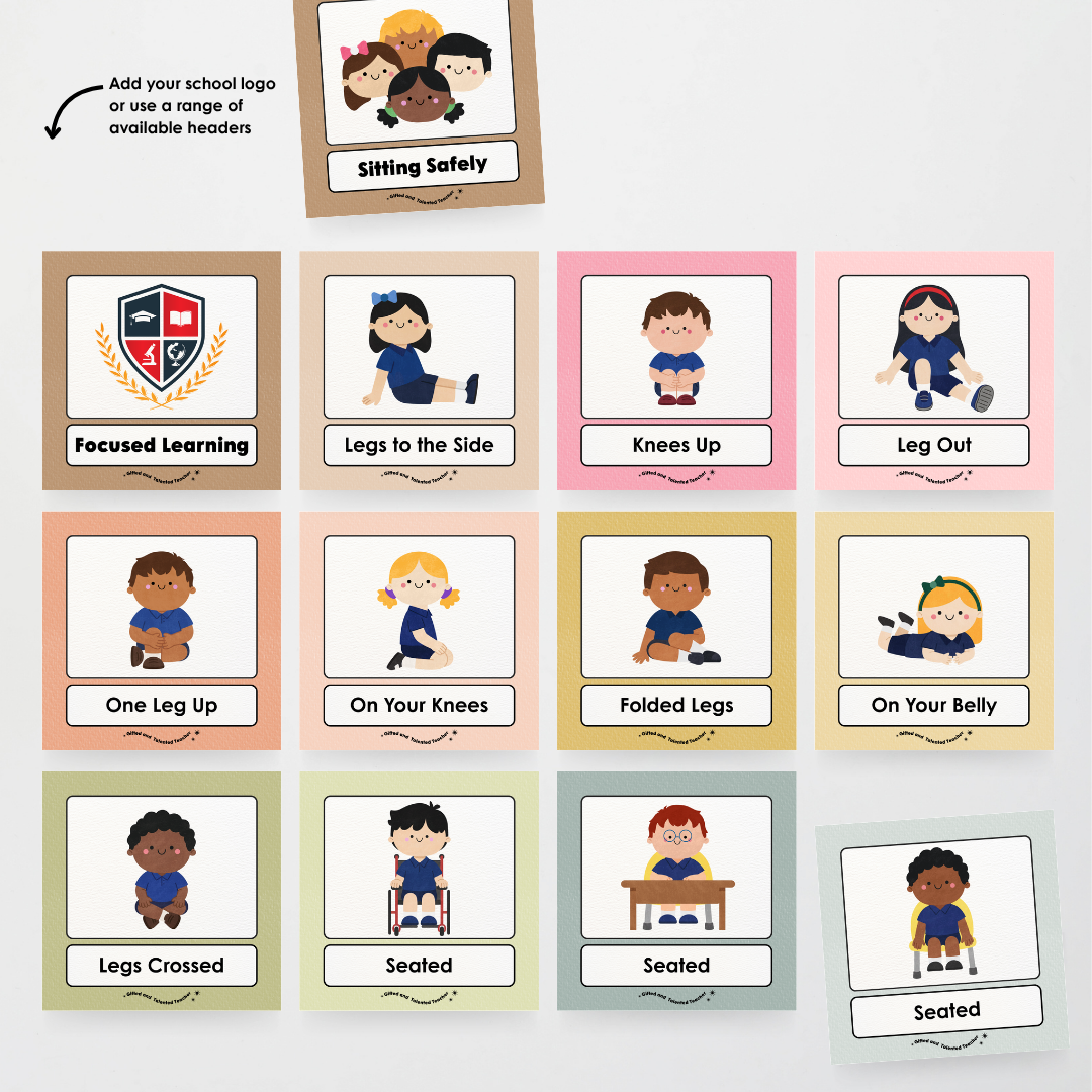 Inclusive Sitting Positions Editable Classroom Display - Farmers Market Classroom Decor - Teacher Resources & Classroom Decor