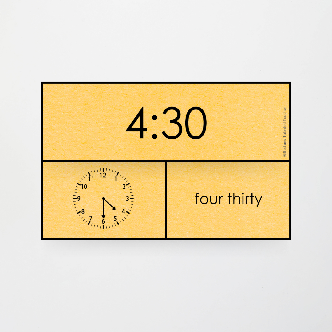 Precise Time - thirty minutes past the hour - Teacher Resources & Classroom Decor