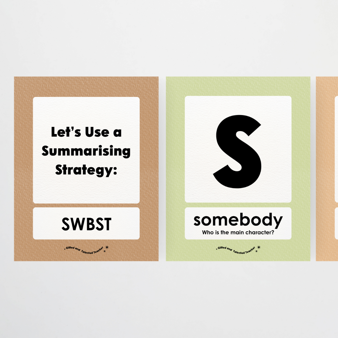 Summarising the Text: SWBST Somebody, Wanted, But, So Then - Woodland Classroom Decor