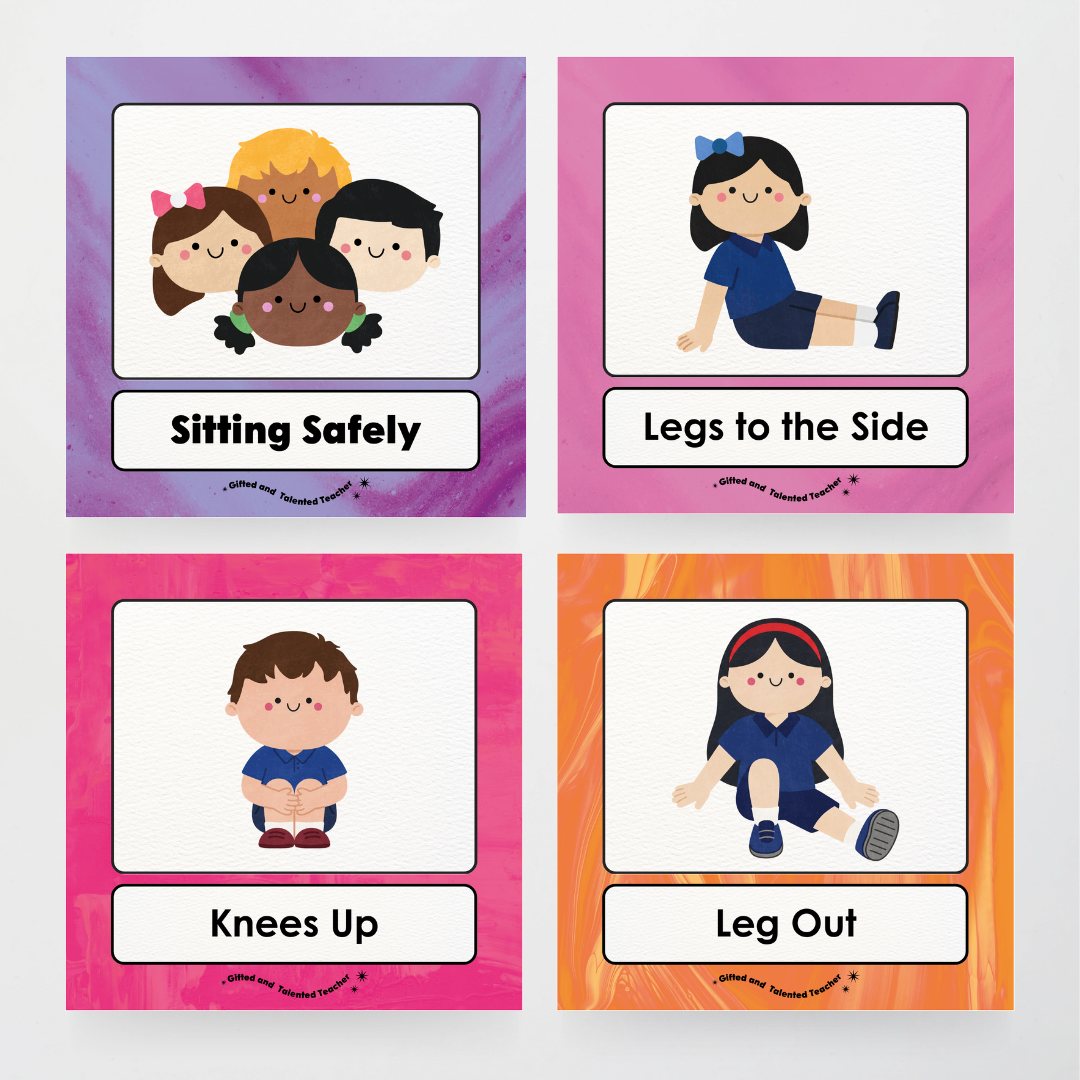 Inclusive Sitting Positions Editable Classroom Display - Australian Fauna and Flora Classroom Decor - Teacher Resources & Classroom Decor