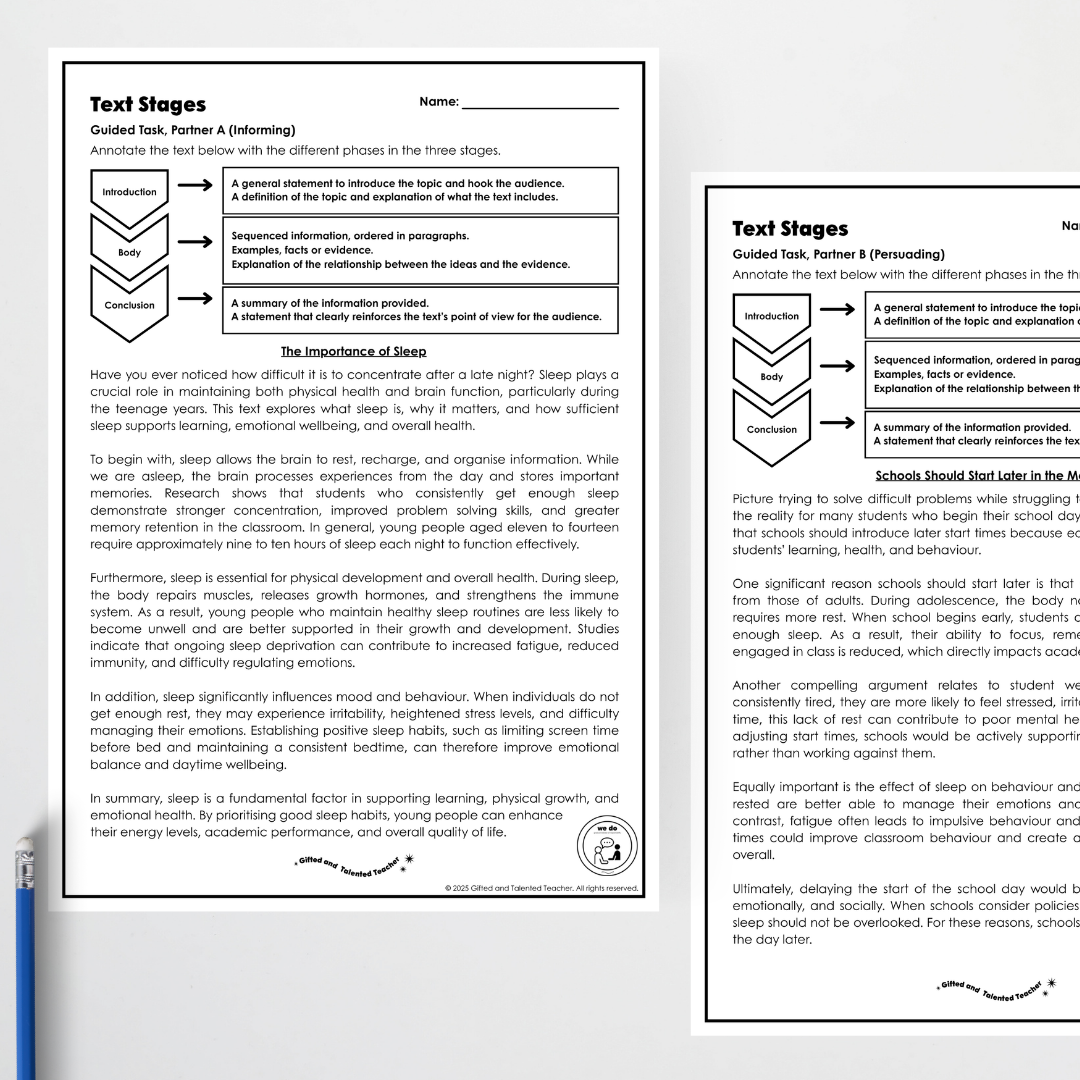 Year 6 Bundle: Text Stages and Phases - Lesson Plan, Slides and Activities - Teacher Resources & Classroom Decor