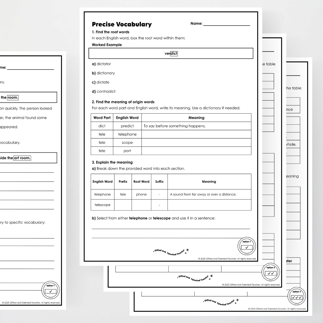 Year 5 Bundle: Precise Vocabulary - Lesson Plan, Slides and Activities