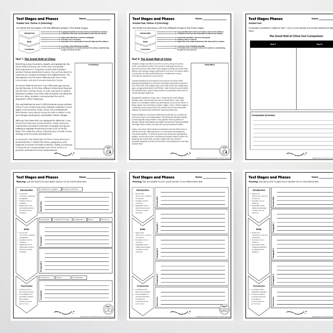 Year 5 Bundle: Adapting Text Stages and Phases for Purpose - Lesson Plan, Slides and Activities