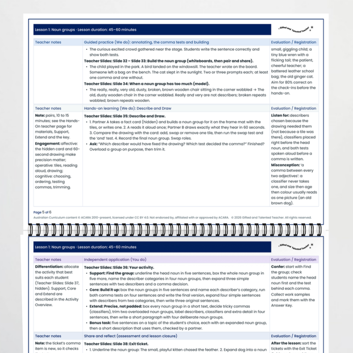 Teacher documents 1 – Noun Groups