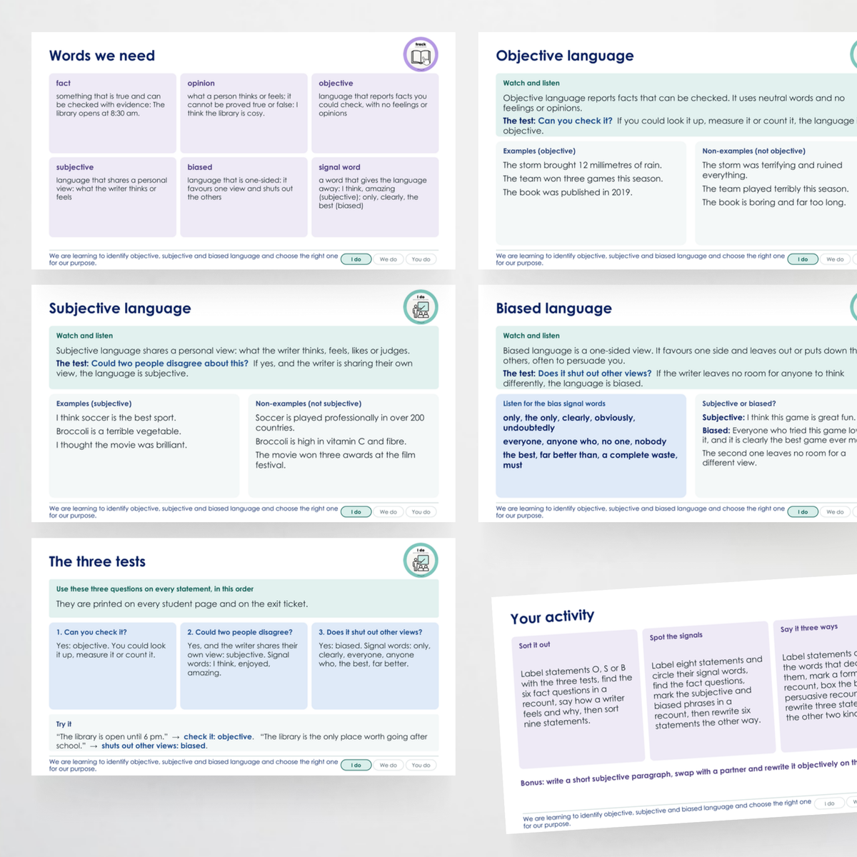 Teacher slides 1 – Objective, Subjective and Biased Language