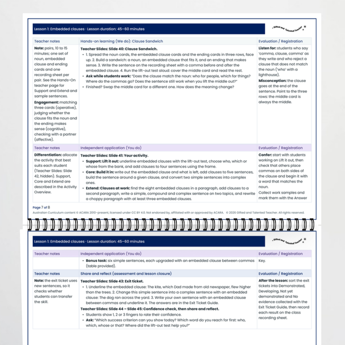 Teacher documents 1 – Embedded Clauses