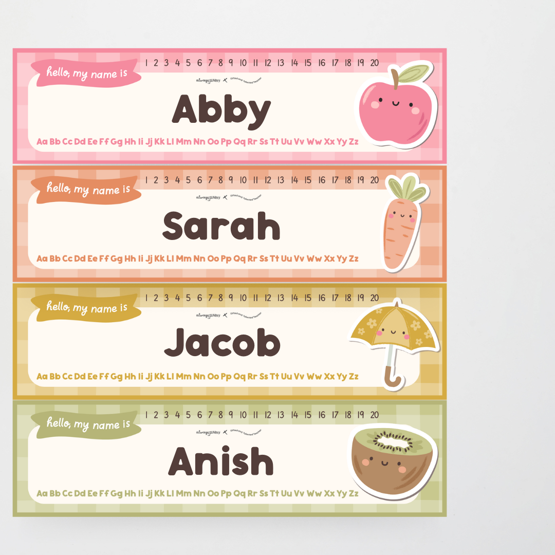 Desk Plates - Farmers Market Classroom Decor - Teacher Resources & Classroom Decor