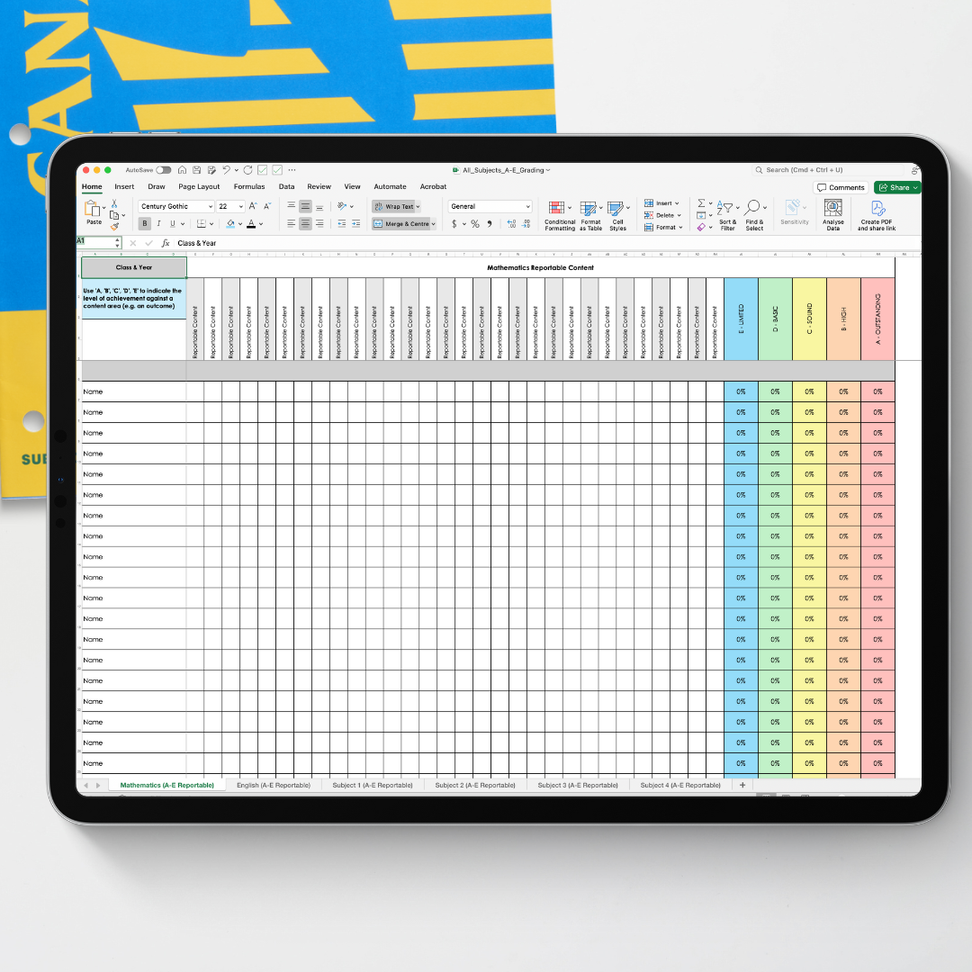 Digital Assessment Book - Australian Curriculum V9 - Teacher Resources & Classroom Decor