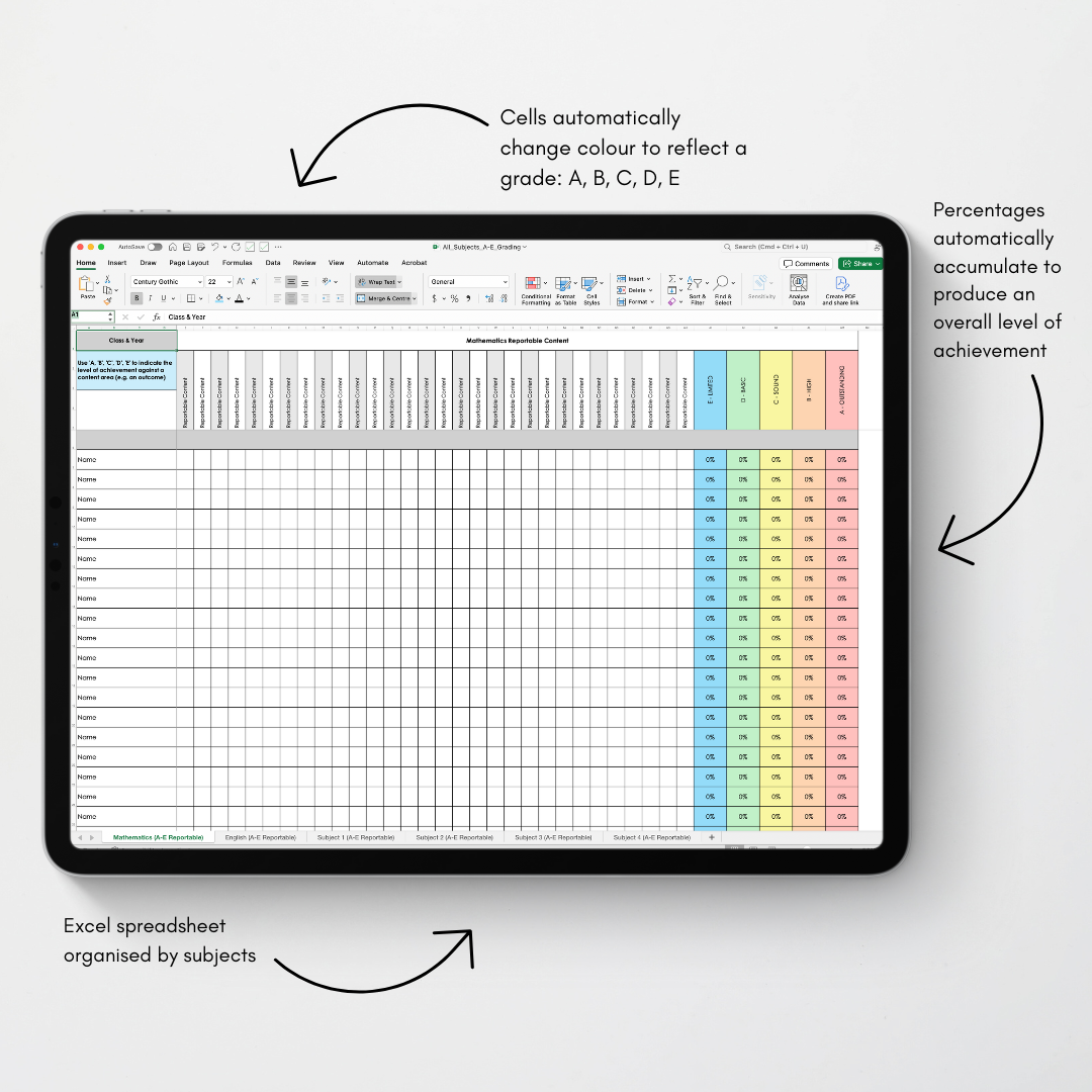 Digital Assessment Book - Australian Curriculum V9 - Teacher Resources & Classroom Decor