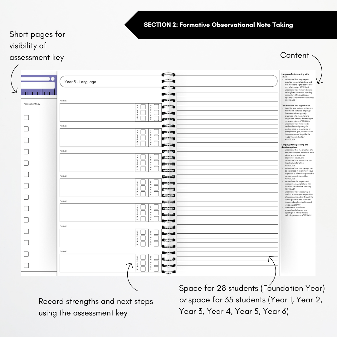 Assessment Book - Australian Curriculum V9 - Teacher Resources & Classroom Decor
